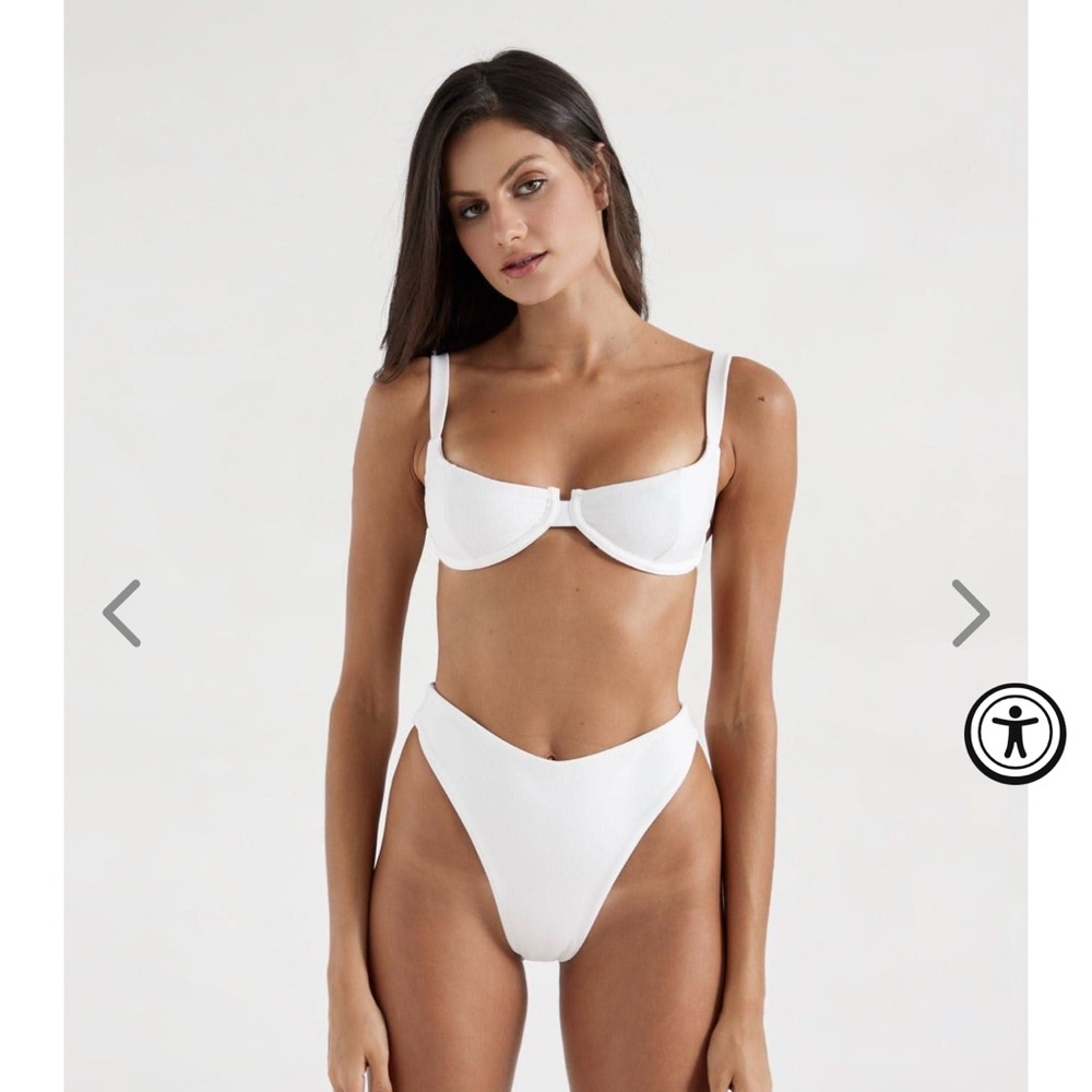 White Bikini bottoms NEW w/tags
